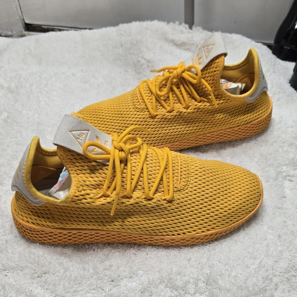 Adidas OriginalsMen's X Pharrell Williams Tennis Hu Sneakers In Yellow